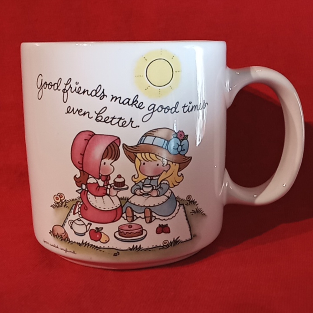 1991 Vintage "Good Friends Make Good Times Even Better" Mug. By: Joan W. Anglund